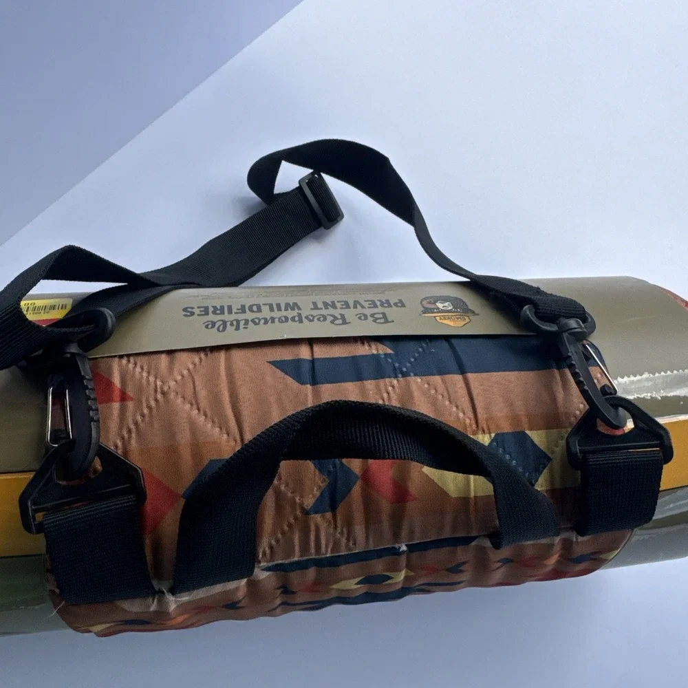 Smokey The Bear Packable Picnic Blanket Southwest 70x70 Roll Up Strap NEW